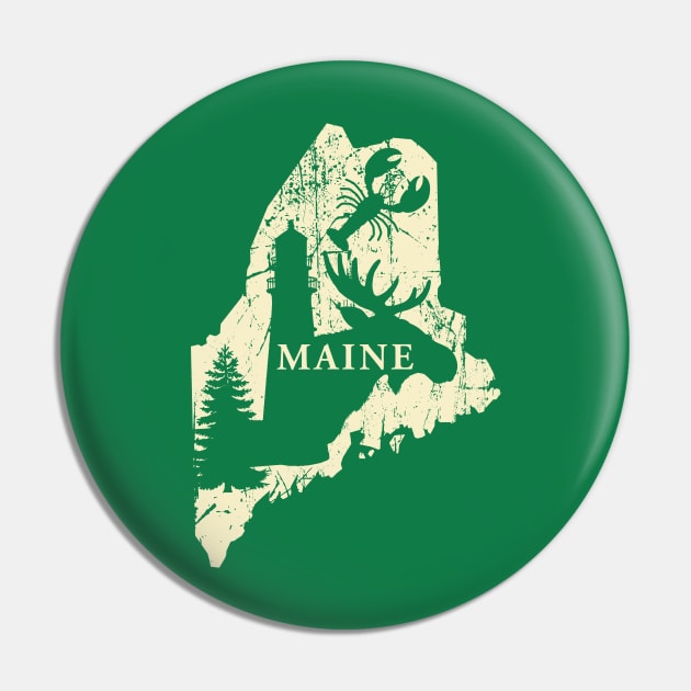 All Things Maine - Dark Tees Pin by andyjhunter