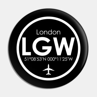 LGW, London Gatwick Airport, England Pin