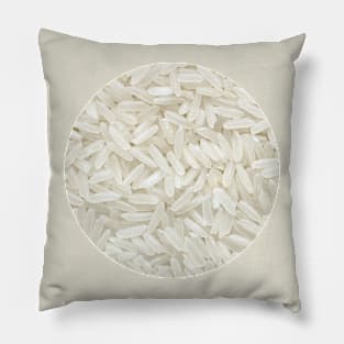 Jasmine Rice Food Photograph Circle Pillow