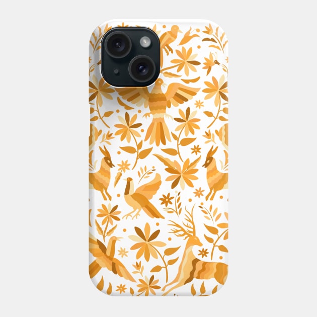 Mexican Otomí Design in Yellow Phone Case by Akbaly