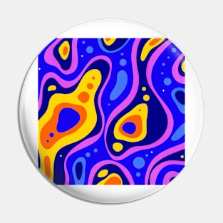 Psychedelic Groovy Pattern Pin