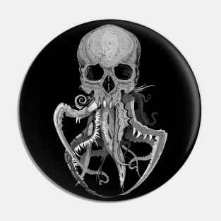 Skull with tentacles Pin