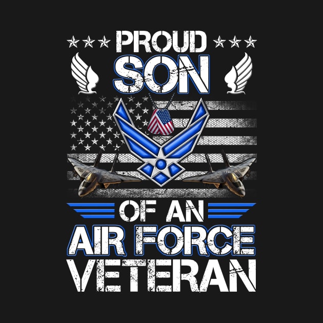 Proud Son Of An Air Force Veteran American Flag by tranhuyen32