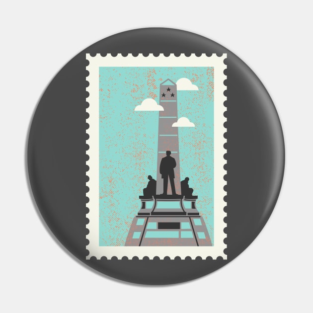 Rizal Monument Luneta Stamp Pin by ARTNOVA