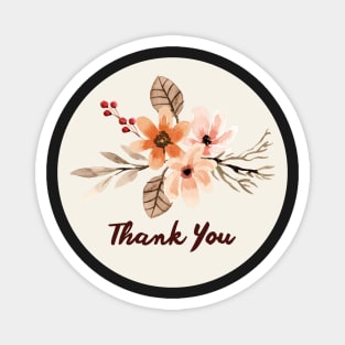 Thank You with Flower --01 Magnet