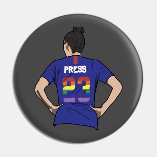 Christen Press 23 Rainbow pride jersey Pin