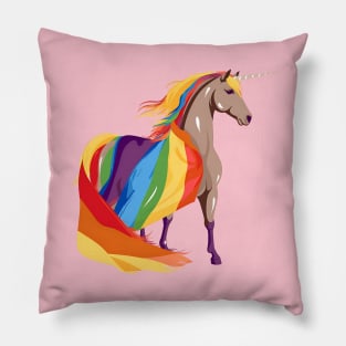 Rainbow Unicorn Pride Pillow