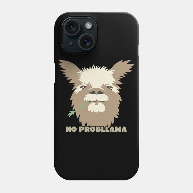 No Probllama Llama Phone Case by DesignCat