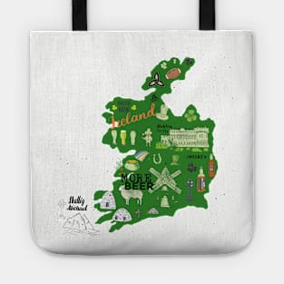 St Patrick Day Irish Map More Beer T-shirt Tote