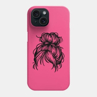 Messy Bun Hair Phone Case