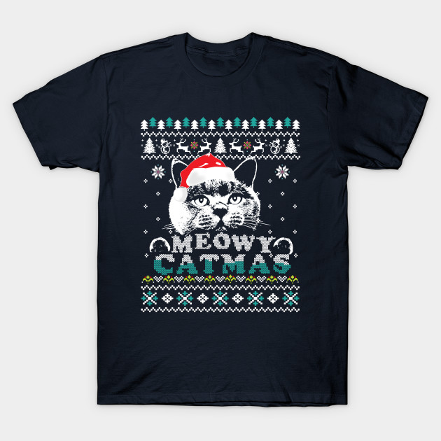 Meowy Catmas Ugly Christmas Jumper Cat Lover Gifts Meowy Catmas