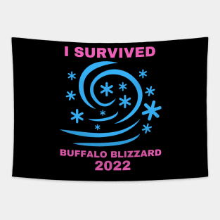 I SURVIVED BUFFALO BLIZZARD 2022 Tapestry