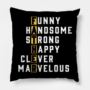 Dad: The Marvelously Funny & Strong Superhero Pillow