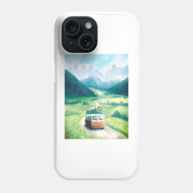 Let's go on a trip Phone Case by koreanfolkpaint