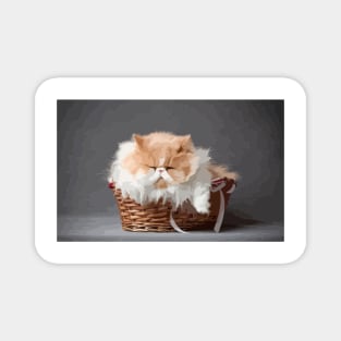 Persian Cat Digital Painting Magnet