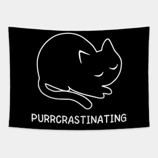 Purrcrastinating Tapestry