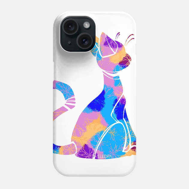 Colourful Cat Phone Case by Lledra