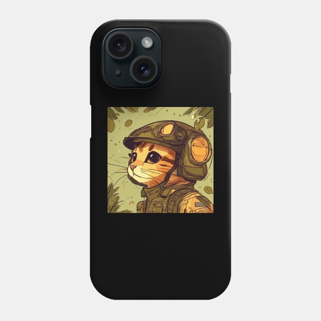 cute solider cat Phone Case by OWLS store