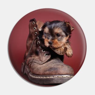 Yorkie boot Pin