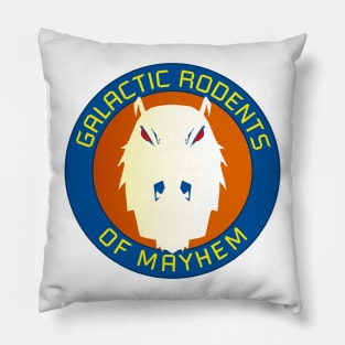 Galactic Rodents of Mayhem Logo Pillow