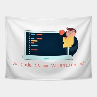 Code is my Valentine - V3 Tapestry