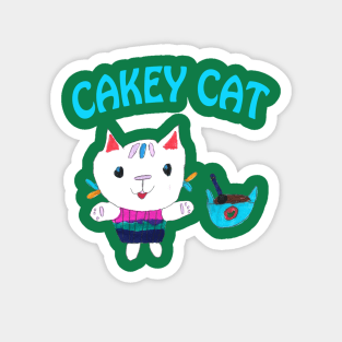 Cakey Cat Drawing Magnet