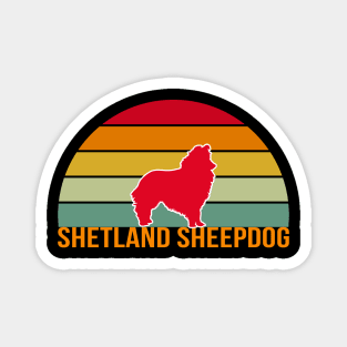 Shetland Sheepdog Vintage Silhouette Magnet