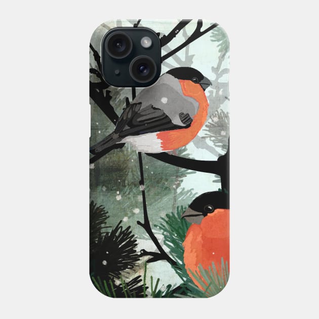 Bullfinches Phone Case by KatherineBlowerDesigns