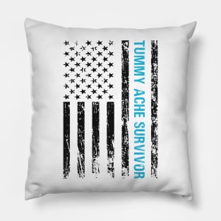 Tummy Ache Survivor flag Pillow