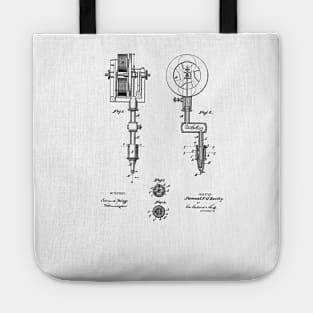 TATTOO MACHINE VINTAGE PATENT DRAWING Tote