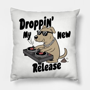 Droppin' My New Release Dog Hip-Hop Pillow