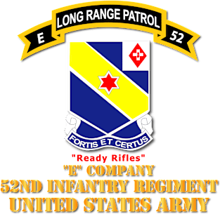 E Co 52nd Infantry - LRP - Ready Rifles Magnet