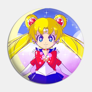 Magical Girl with Background Pin