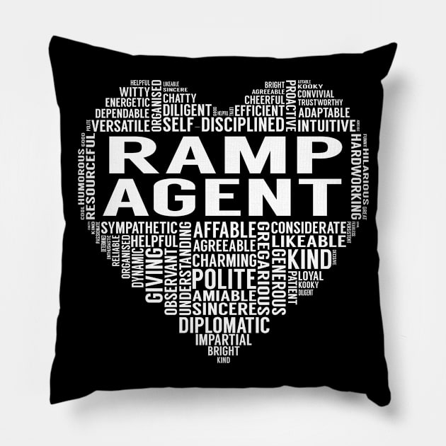 Ramp Agent Heart Pillow by LotusTee