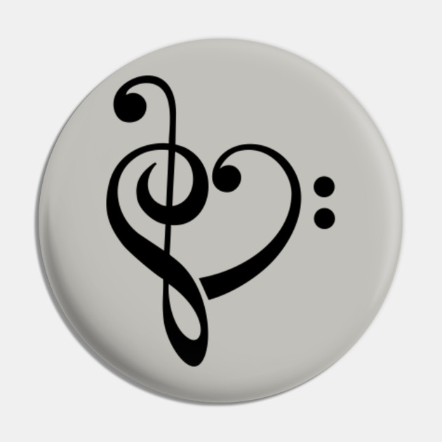 music heart bass clef treble note notes clef treble