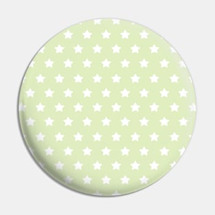 Mint Green White Star Pastel Color Pattern Pin