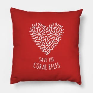 Save the Coral Reefs - Coral Love Heart Pillow