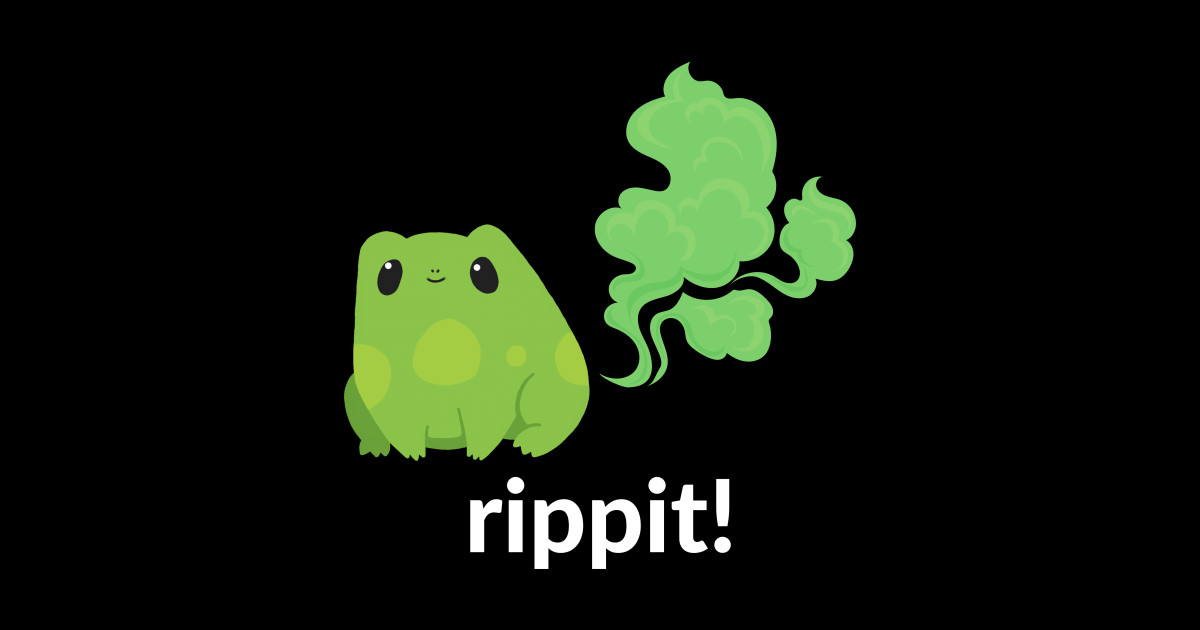 Rippit! A farting frog design Funny Frog TShirt TeePublic