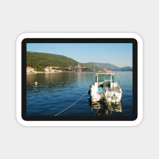 Boat in Bakar Harbour Magnet