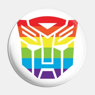 Transformers Gay Pride Logo Pin