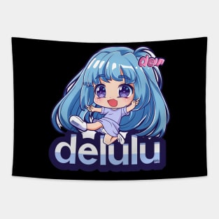 Delulu Anime Girl Tapestry