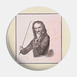 Paganini portrait Pin