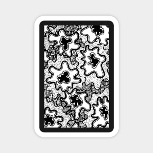 Garden Abstract in Black and White Magnet