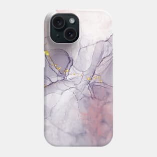 Violet and Gold Marble Phone Case