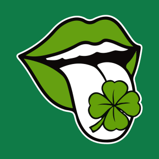 St. Patrick's Day Clover Tongue T-Shirt