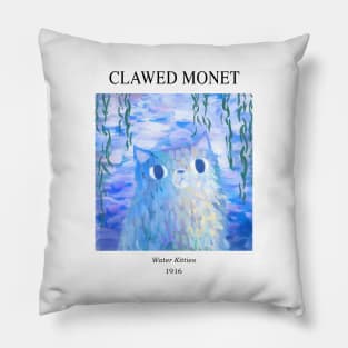 Clawed Monet Gallery cat Pillow