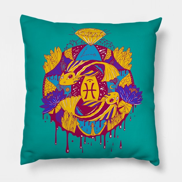 Triad Mystic Pisces Motion Pillow by kenallouis