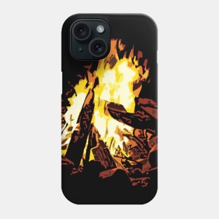 Camping Campfire Burning Wood Phone Case