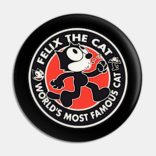 Retro felix the cat most famous Pin