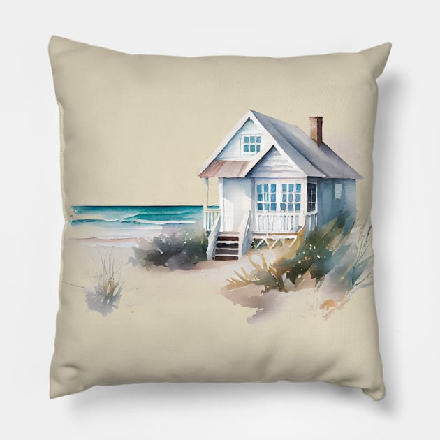 Beach House Life Pillow by Luxinda